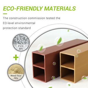 Dễ dàng cài đặt WPC gỗ Ống phân vùng trong nhà trang trí Gỗ nhựa composite WPC Ống Vuông - Product Image 3