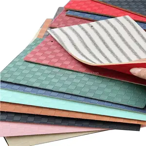 Price Custom Embroidery Quilted PVC Leather For Car Floor Mats material rolls