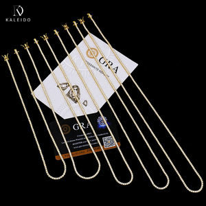 สร้อยเงิน VVS <span class=keywords><strong>Moissanite</strong></span> สี925ขนาด2มม. 3มม. 4มม. 5มม. ทองคำขาวผู้หญิงผู้ชายของขวัญเครื่องประดับดีสร้อยคอเพชรสำหรับห้องปฏิบัติการ - Product Image 2