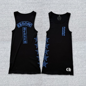 <span class=keywords><strong>Abito</strong></span> <span class=keywords><strong>Canotta</strong></span> Estivo in Maglia a Costine con Stampa a Cinque Stelle, Vestibilità Slim, Stile Streetwear, Collezione Chrome 25SS - Product Image 1