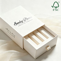 Boîte à stylos à peptides coulissante en carton rigide écologique personnalisée, emballage de marque durable et recyclable, flacon de peptides avec plateau en EVA