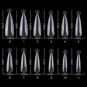 120 piezas de acrílico <span class=keywords><strong>uñas</strong></span> rápido edificio molde clavo consejos Dual formas del dedo Stiletto <span class=keywords><strong>uñas</strong></span> Consejos para <span class=keywords><strong>Polygel</strong></span> - Product Image 3