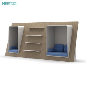 Conjunto de Sofás Modernos de Oficina con Respaldo Alto, Banco de Recepción Comercial con Función Reclinable, Cabinas de Reuniones, Cabinas Privadas, Áreas de Espera - Product Image 5