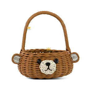 Cute Bear Shaped Rattan <b>Storage</b> <b>Basket</b> With Handle For Children's <b>Toy</b> <b>Storage</b> Wholesale in Bulk from Vietnam - Product Image 1