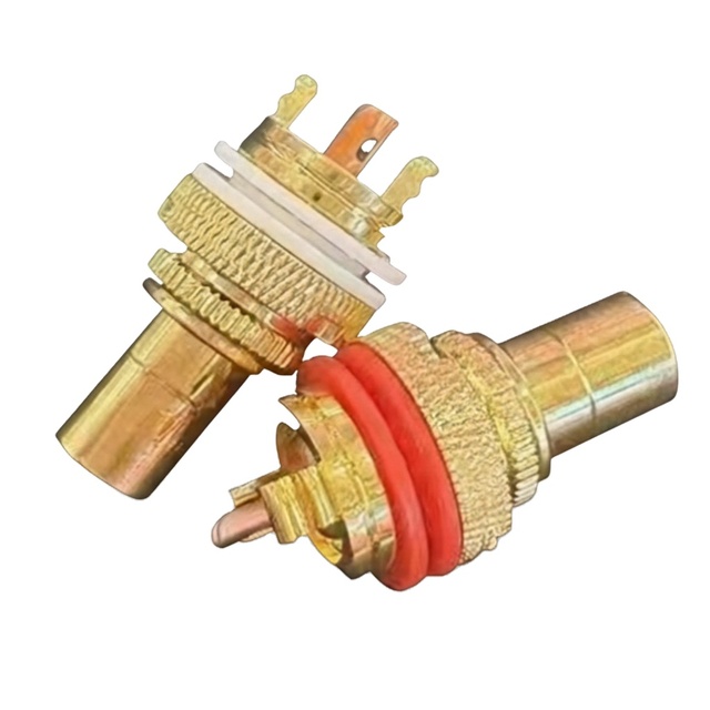 DAJIANG Gold-Plated RCA Female Connector Socket Audio Video AV Jack Copper Contact Material Soldering 1V 1.5A Current