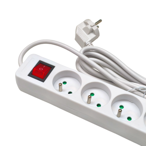CE per estensione <span class=keywords><strong>bianca</strong></span> certificata tipo francese 5 prese IP20 USB tipo-C prese 3M presa di alimentazione messa a terra per uso industriale - Product Image 2