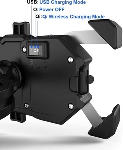 Soporte para <span class=keywords><strong>Teléfono</strong></span> Móvil Impermeable Kewig, Ajustable, con Cargador Inalámbrico y Cargador USB, Apto para Motocicleta/Scooter/Bicicleta - Product Image 4