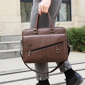 Nouveau Sac à Main <span class=keywords><strong>Homme</strong></span> en Cuir PU 2025 Grande Capacité, <span class=keywords><strong>Serviette</strong></span> d'Affaires pour Ordinateur, Sacoche Bandoulière pour Hommes - Product Image 4