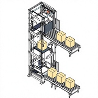 Sistema de Transporte de Cadena de Acero al Carbono Programado por PLC Universal de 380V 50Hz, Línea de Maquinaria Química, Elevador Vertical para Plantas