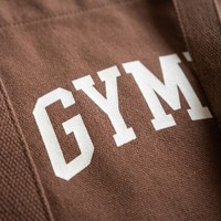 Bolsa de Lona Personalizada con Logotipo para Gimnasio, Ecológica, de Algodón de 12 oz, Gran Capacidad, con Costuras Reforzadas, para Deportes, Yoga, Venta al Por Mayor