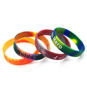 야광 실리콘 팔찌 어두운 곳에서 빛나는 파티 팔찌 맞춤 로고 패턴 이벤트 소품 탄력성 부드러운 내구성 활동 선물 - Product Image 4