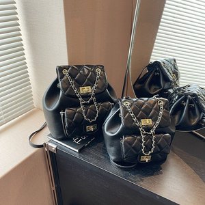 <span class=keywords><strong>Sac</strong></span> à dos en PU durable pour <span class=keywords><strong>femme</strong></span>, style coréen tendance 2025, motif losanges, haut de gamme, pour étudiante, <span class=keywords><strong>sac</strong></span> à <span class=keywords><strong>main</strong></span> texturé, petit format 20-35L - Product Image 5