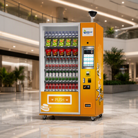 Distributeur automatique Zhigou 15,6 pouces à 60 voies, best-seller, spirale, snacks, boissons, intelligent, commercial, en acier inoxydable, écran tactile