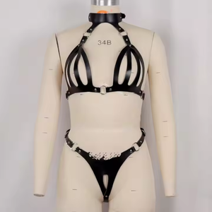 SM Sexy Bondage Ropa Juguetes Productos para <span class=keywords><strong>adultos</strong></span>, Bondage Arnés de cuero Corsé Pareja Coqueteo Bondage Ropa - Product Image 6