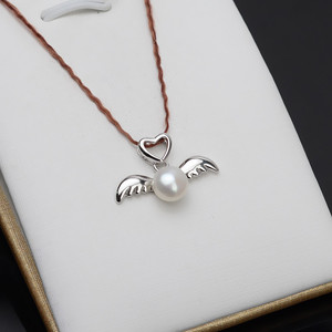 Pendentif Wenchi en argent S925, petit ange, personnalité féminine, plateau vide pour 6 à 8 perles, composant de bijoux semi-fini, modèle - Product Image 4