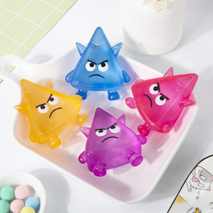 Wholesale Triangle <b>Squishy</b> Toy Transparent Sensory Stress Relief Squeeze Toy for Boys & Girls Toy Stores OEM ODM - Product Image 1