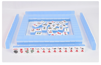 Jeu de Mahjong en Acrylique Tendance Effet Gelée, Anti-Rayures, Gravure Claire des Tuiles, pour Jeu de Table Récréatif Intérieur, Vente en Gros