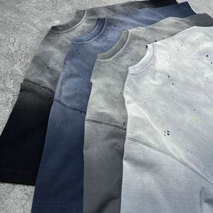 T-Shirt oversize in cotone 100% di alta qualità T-Shirt con stampa Tee Logo T-Shirt in pietra lavata con acido da uomo - Product Image 2