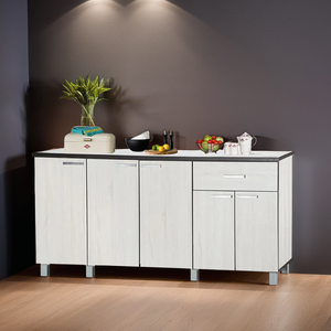 ตู้เก็บของในครัวแบบยืนได้5ประตูไม้อัด1ลิ้นชัก - Product Image 1