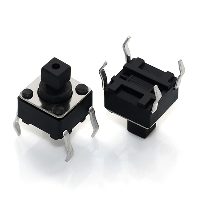 4.5x4.5mm 6x6mm 12x12mm Micro Tactile Push Button Switch 4 Pin DIP 6*6 Miniature Tact Switch