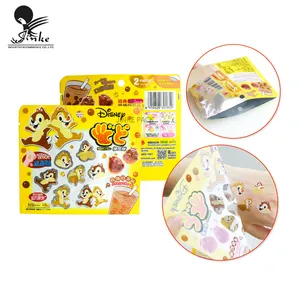Custom Laminated Plastic Aluminum Foil Colorful Candy Bag With Temporary Tattoo Sticker