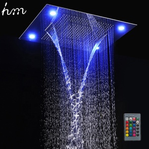 <span class=keywords><strong>Accessori</strong></span> per Rubinetti da <span class=keywords><strong>Bagno</strong></span> 2026: Soffione Doccia a LED in Acciaio Inox 304 da Incasso a Soffitto, Effetto Pioggia, Cascata, Tenda d'Acqua - Product Image 1