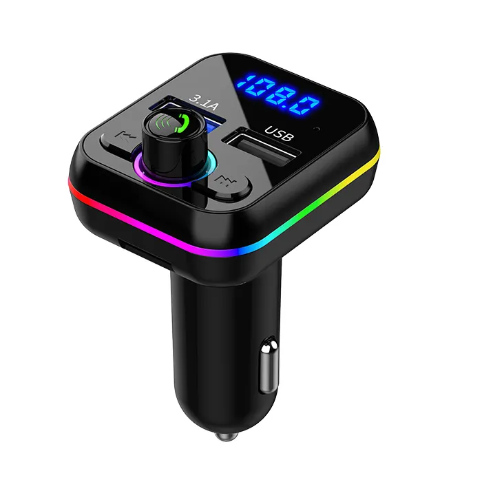Car Charger FM Transmitter Fast Charging Handsfree Audio Receiver Car MP3 Charger Adapter