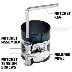 3'' 6''<b>Car</b> Engine Piston Ring Compressor Tool Installer Band Ratcheting 53mm-150mm Engine Ratchet Type <b>Clamp</b> Band Installer - Product Image 5