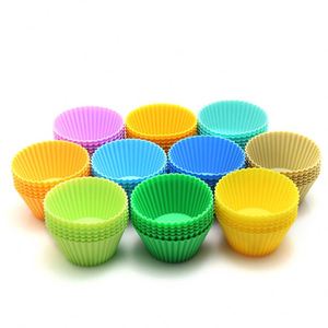 Moule à cupcakes en silicone réutilisable et coloré pour la pâtisserie, vente en gros personnalisée, doublures pour muffins - Product Image 1