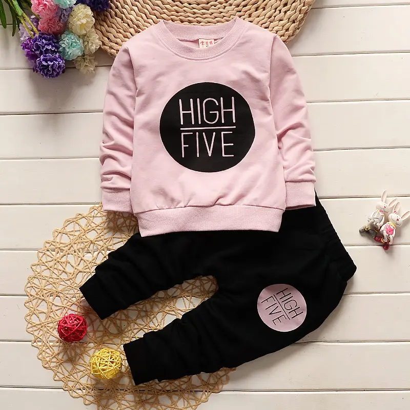 11 Baby Clothes Sets Girl Long Sleeve Letter Top With Pants 2 Pcs Kid Clothing For Spring Fall Children Clothes Girls Set