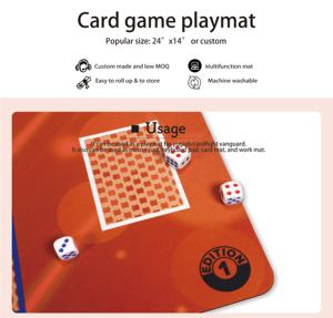 Tapis de jeu pliable personnalisé antidérapant pour anime, facile à ranger, pour joueurs de cartes, utilisation sur bureau - Product Image 2