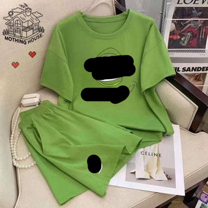 Completo Estivo da <span class=keywords><strong>Donna</strong></span> con Maniche Corte e Pantaloncini, Set Sportivo con Stampe Carine, Abbigliamento <span class=keywords><strong>Casual</strong></span> Morbido e Comodo per Ragazze Giovani - Product Image 4