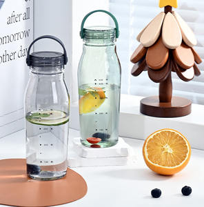 Nouvelle bouteille d'eau en plastique réutilisable sans BPA, personnalisée, 20 oz, anti-fuite, transparente, pour jus, lait, avec poignée, pour les voyages en plein air - Product Image 3