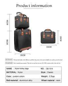 Maleta de Viaje Personalizada Económica de 19 Pulgadas, Gran Capacidad, Bolsa de Viaje con Ruedas, Maletas Pequeñas de Mano, Juego de Maletas de Cabina, 2 Piezas - Product Image 2