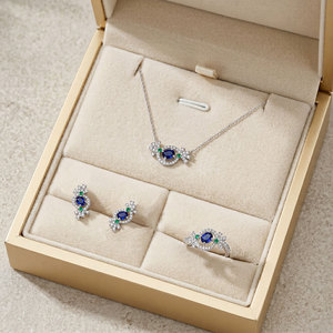 ซัพพลายเออร์ฮ่องกง ขายส่งเครื่องประดับหรูหรา ทองคำขาว 18K ประดับพลอยหลากสีและเพชรธรรมชาติ สร้อยคอสำหรับงานหมั้น - Product Image 6