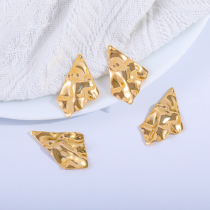 Di buona qualità di fascia alta materiali in ottone placcato oro 18k pendenti geometrici rettangolari o diamanti in rame fogli pendenti gioielli - Product Image 5