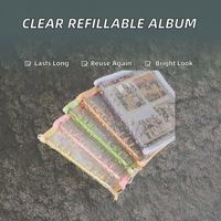 Album de Journal Transparent Rechargeable à Feuillets Mobiles, Reliure à 6 Trous, Couverture de Classeur Budgétaire en PVC, Pochettes pour Agenda et Albums Photo
