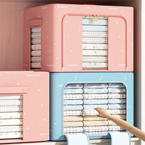 Caja de almacenamiento plegable de poliéster, 66L, rectangular, entrega rápida, Rts - Product Image 4