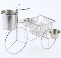 Présentoir de buffet 2 niveaux en acier inoxydable LANGJIE pour aliments, support de refroidissement pour cuisine, pâtisserie, traiteur, camping