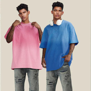 Camiseta Extra Grande para Hombre, Personalizable, de Algodón 100%, de Alta Calidad, Lavada al Ácido, Talla Grande, Transpirable, de Punto, Lisa - Product Image 3