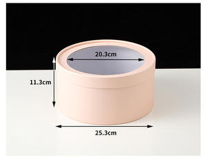 Caja de plástico redonda para regalo de flores frescas, caja de pastel de doble capa y de una sola capa, embalaje vacío. - Product Image 2