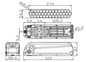 Batterie de vélo électrique 36V 48V 10.4Ah Li-ion pour vélo électrique Beaumont Retro Spec Koa Chatham Rev 2 26'' Beach Cruiser - Product Image 2