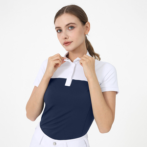 Kunden spezifisches Logo Reit hemden Nylon gewebe für den Wettbewerb Reit bekleidung Color Block Fashion Horse Riding Basel ayer - Product Image 5