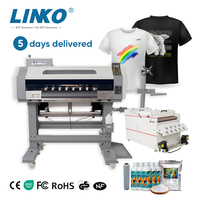Impresora DTF LINKO de 4/8 Colores y 24 Pulgadas A1 con Agitador Automático, Cabezal de Impresión Dual I3200, Impresora DTF de 60 cm