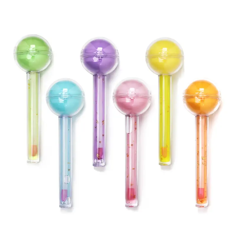 New Base Makeup Cosmetics Private Label Custom Lipgloss Balm Kids Set 2in1 (new) Honey Lollipop Lipbalm Lip Gloss