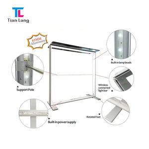 TianLang Recepción al aire libre Mesa de exposición de plástico Sin marco SEG Caja de luz LED Mostrador Mesa de feria comercial - Product Image 5