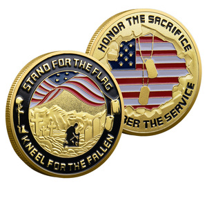 Moneda Conmemorativa de Aleación de Zinc Bicolor Negro y Dorado, Tema Servicio, Coraje y <span class=keywords><strong>Honor</strong></span>, para Regalo Cultural Creativo con Diseño - Product Image 6