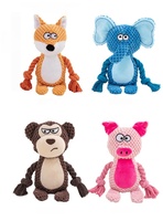 Jouets pour chiens en peluche écologiques en gros, jouets à mâcher interactifs en corde de coton pour chiots et petits chiens, pour le nettoyage des dents et la traction