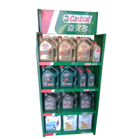 Support d'affichage en métal moderne personnalisé pour bouteille d'huile moteur Castrol, vente au détail de pièces détachées automobiles, accessoires de magasin