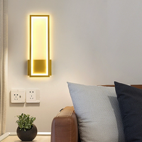 Lampe murale linéaire LED moderne en fer pour intérieur et extérieur, pour chambre à coucher, allée, escalier, décoration